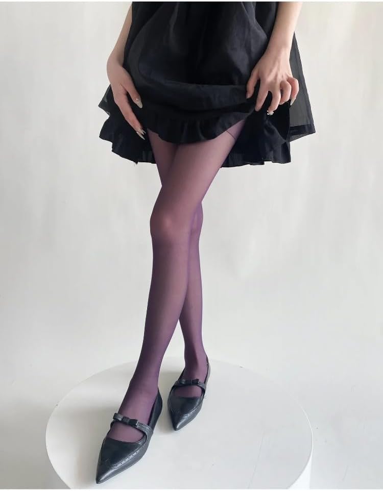 TYATVS Funky Colorful Tights for Women Whimsy Twee Colored Stockings Teal Fun Tights Y2k Emo Whimsigoth Clothes - Image 3